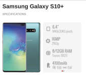 Samsung Galaxy S 10 + / 8+128 gb