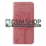 Kožna torbica futrola Samsung Galaxy M20 cvijeće dizajn roza