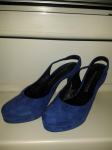 AKCIJA Antilop plave cipele sa platformom br 38,sve koža
