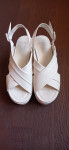 Bijele kožne sandale, 40,