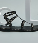 CRNE SANDALE BR.37 - NOVO