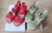 LOT nove kozne Guliver sandale & crvene platforme