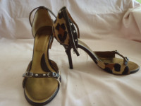 sandale Anna.F 40 leopard hair