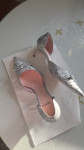 Srebrne- roza sandale- kožne br 41 za 15€