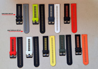 DVOBOJNI SILIKONSKI REMENI, 22 mm, CRNA KOPČA