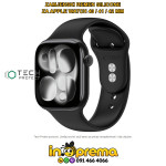 REMEN NARUKVICA ZA APPLE WATCH 12 11 10 40 41 42MM TECH SILICONE CRNI