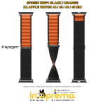 REMEN NARUKVICA ZA APPLE WATCH 49 46 45 44MM SPIGEN CRNO NARANČASTI