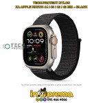 REMEN NARUKVICA ZA APPLE WATCH ULTRA 49 46 45 44MM TECH NAJLON CRNI
