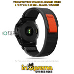 REMEN NARUKVICA GARMIN FENIX 9 8 7 6 5 47MM TECH NAJLON CRNO NARANČ.