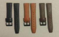 REMENI ZA SAT, KOMBINACIJA KOŽE I SILKONA, 22 mm, CRNA KOPČA