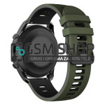 Silikonski remen Dual Color za Samsung Galaxy Watch3 22mm zeleno-crni