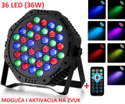 DJ Disco 36 LED RGBW Party Light  DMX 512 Svjetlosni efekti +DALJINSKI
