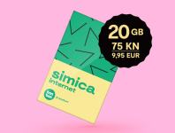 Bonbon SIM kartica DATA paket 20GB=75KN NOVO Račun R1