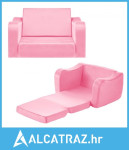 2-u-1 dječja sofa, sklopiva mekana sofa za malu djecu s naslonima za r