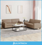 2-dijelni set sofa boja cappuccina od umjetne kože - NOVO