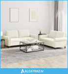2-dijelni set sofa s jastucima krem baršunasti - NOVO