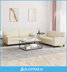 2-dijelni set sofa krem od umjetne kože - NOVO