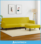 2-dijelni set sofa žuti baršunasti - NOVO