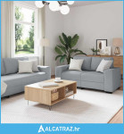 3-dijelni set sofa s jastucima, svijetlo siva tkanina - NOVO