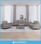 3-dijelni set sofa smeđesivi od tkanine - NOVO