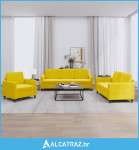 3-dijelni set sofa s žuti baršunast - NOVO