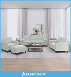 4-dijelni set sofa s jastucima svjetlosivi baršunasti - NOVO