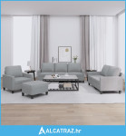 4-dijelni set sofa s jastucima svjetlosivi od tkanine - NOVO