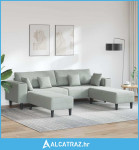 Baršunasta sofa s jastukom s jastukom 3 pcs 208 cm Baršun - NOVO