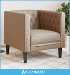 Chesterfield sofa fotelja cappuccino umjetna koža - NOVO