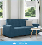 Dvosjed Plavi 180x78x84 cm Baršun - NOVO