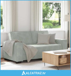 Dvosjed Sofa Svijetlosiva 180x78x84 cm Baršun - NOVO