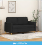 Dvosjed od tkanine crni 120 cm - NOVO