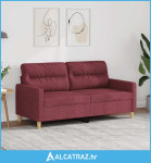 Dvosjed od tkanine crvena boja vina 140 cm - NOVO