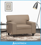 Fotelja boja cappuccina 60 cm od umjetne kože - NOVO