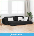 Kauč Krevet 2-u-1 Crni 245x150x60.5 cm Tkanina - NOVO