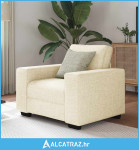 Krem Tkanina, Drvo Standard Fotelja Pravokutna Moderna - NOVO