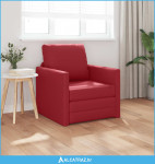 Krevet na razvlačenje 60cm Vinska crvena Umjetna koža - NOVO