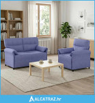 Set sofe 2 kom. Traper plava Tkanina - NOVO