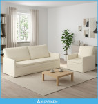 Set sofe 2 pcs Krem Kordura tekstil - NOVO
