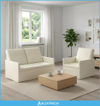 Set sofe 2 pcs Krem Kordura tekstil - NOVO