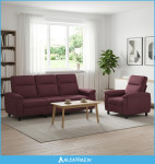 Set sofe 2 pcs Ljubičasta Tkanina - NOVO