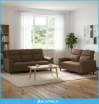 Set sofe 2 pcs Smeđa Tkanina - NOVO