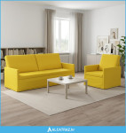 Set sofe 2 pcs Svijetlo žuta Tkanina - NOVO
