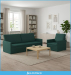 Set sofe 2 pcs Tamnozelena Tkanina - NOVO