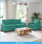 Set sofe 2 pcs Tirkizna Baršun - NOVO