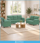 Set sofe 3 pcs Morska zelena Baršun - NOVO