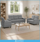 Set sofe 3 pcs Svjetlosiva Tkanina - NOVO