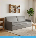 Sofa za 3 osobe Svjetlosiva 220 x 81 x 82 cm Baršun - NOVO
