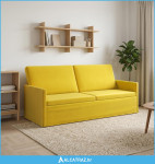 Sofa za 3 osobe Žuta 190 x 81 x 82 cm Baršun - NOVO