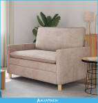 Sofa Bež 126 x 81 x 87,5 cm Poliester - NOVO